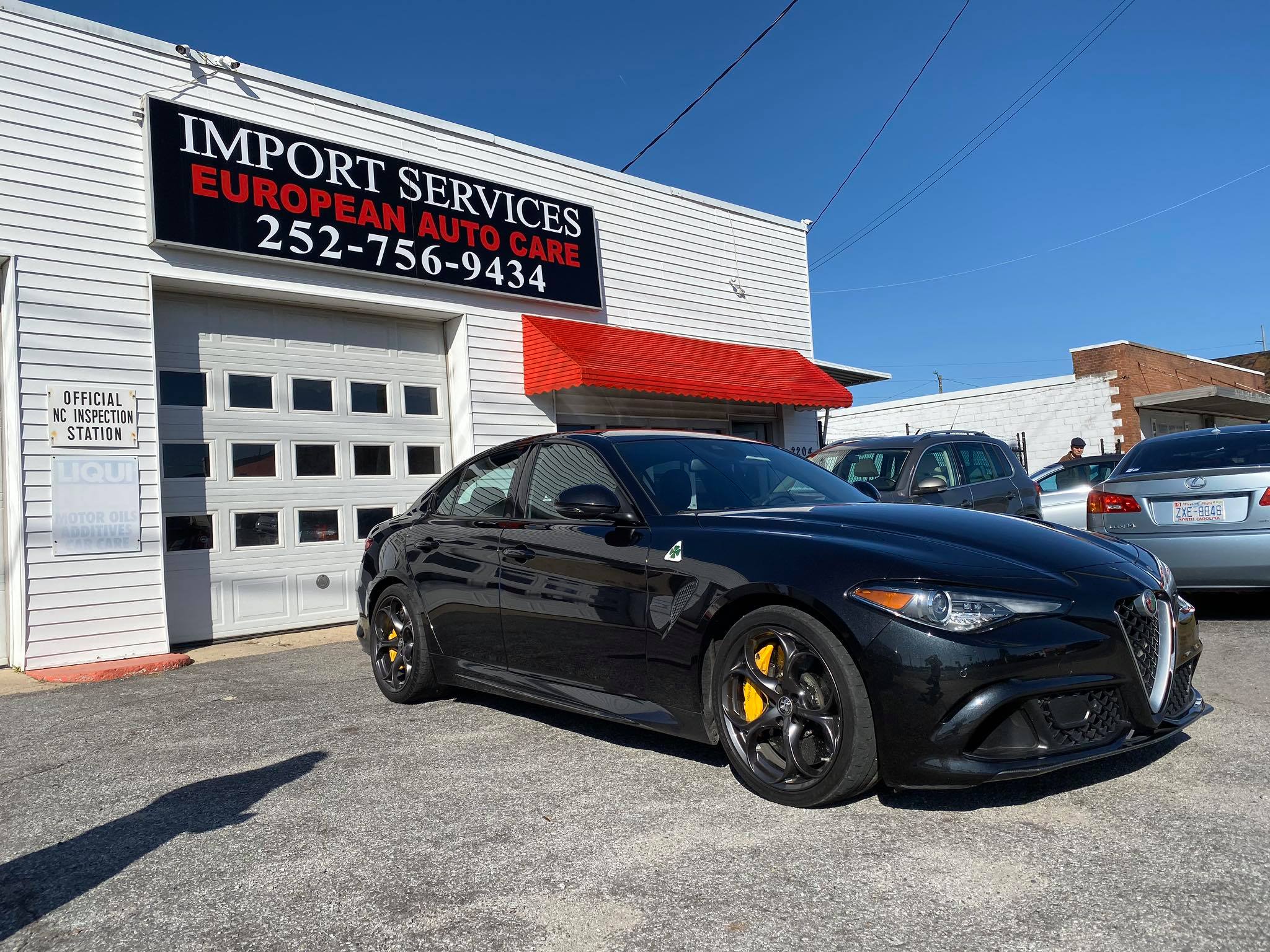 European Auto Care storefront with Alfa Romeo